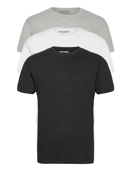 Se Denim project 3 Pack T-Shirts Denim Project Black ved Booztlet