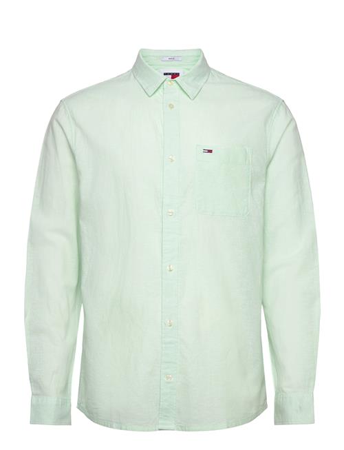 Tommy Jeans Tjm Reg Linen Blend Shirt Tommy Jeans Green