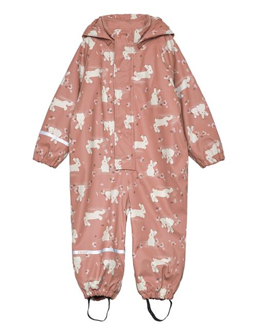 Se CeLaVi Rainwear Suit - Aop, W. Fleece CeLaVi Pink ved Booztlet