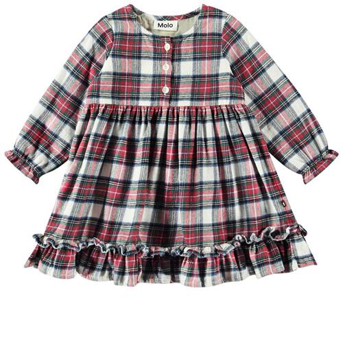 Se Molo GOTS Cele Kjole Pine Check 62 cm  Hvid  62 cm  kvinde ved Babyshop