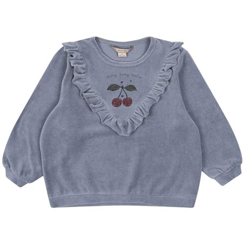 Se Konges Sløjd WALLY FRILL SWEATSHIRT GOTS | Blå | 2 years ved Babyshop