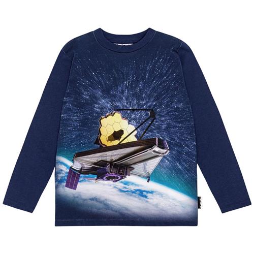 Molo GOTS Reif Langærmet T-shirt Telescope 116 cm  Marineblå  116 cm  mand
