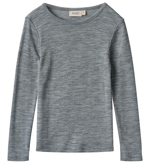 Se Wheat Bluse - Uld - Alfie - Melange Grey ved KidsWorld