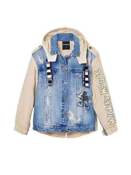 Desigual Overgangsjakke 'Mickey Mouse'  beige / blue denim / pitaya / sort