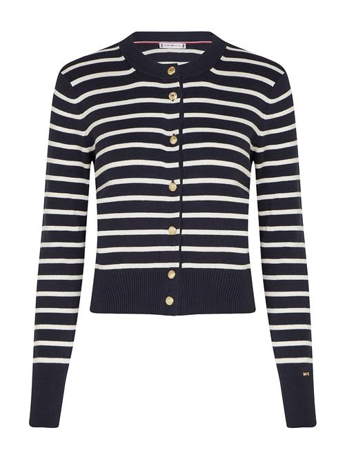 TOMMY HILFIGER Cardigan  natblå / hvid