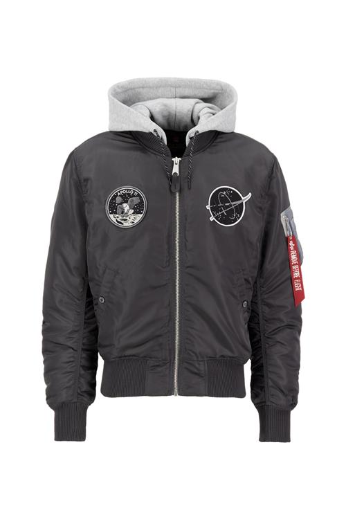 ALPHA INDUSTRIES Overgangsjakke 'MA-1 VF'  mørkegrå / grå-meleret / sort / hvid