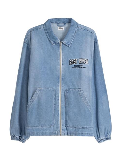 Bershka Overgangsjakke  blue denim / sort