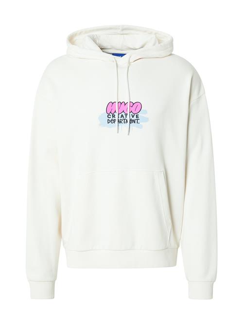 Se HUGO Sweatshirt 'Nugobino'  lyseblå / pink / sort / uldhvid ved About You