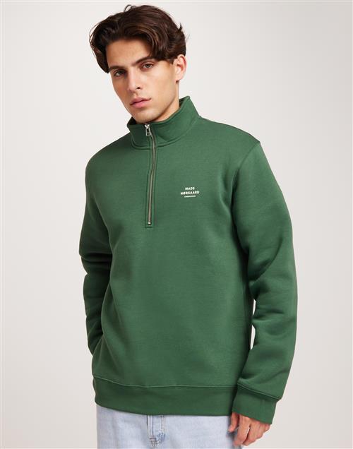 Mads Nørgaard Standard Half Zip Logo Sweat Half zip Grøn