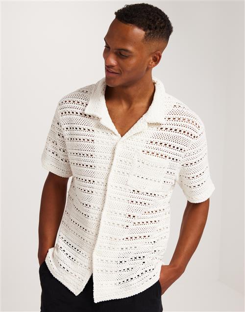 Ciszere Wyatt crochet shirt Vita skjortor Hvid