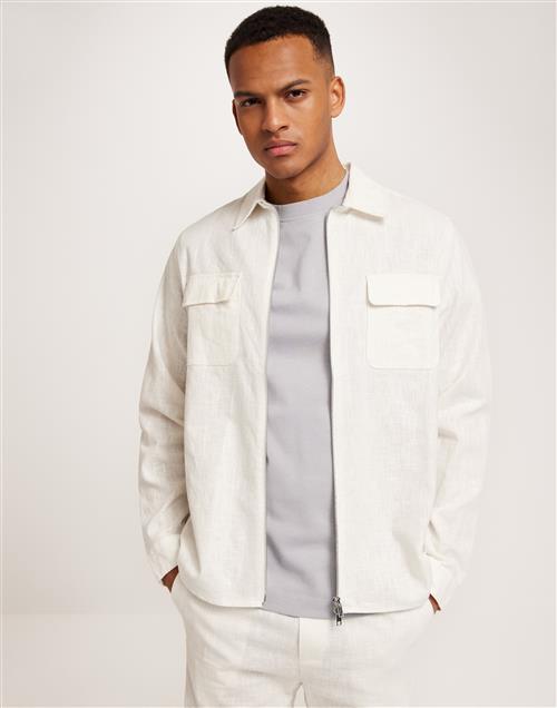 Ciszere Quincy linen overshirt Overshirts Hvid