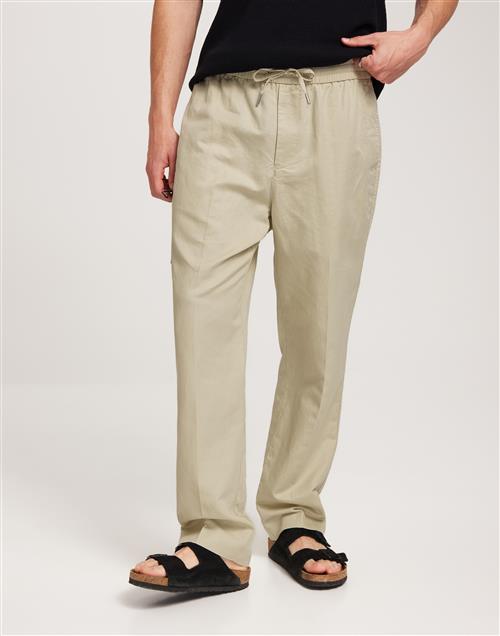 Gant Cotton-Linen Trouser Hørbukser Beige