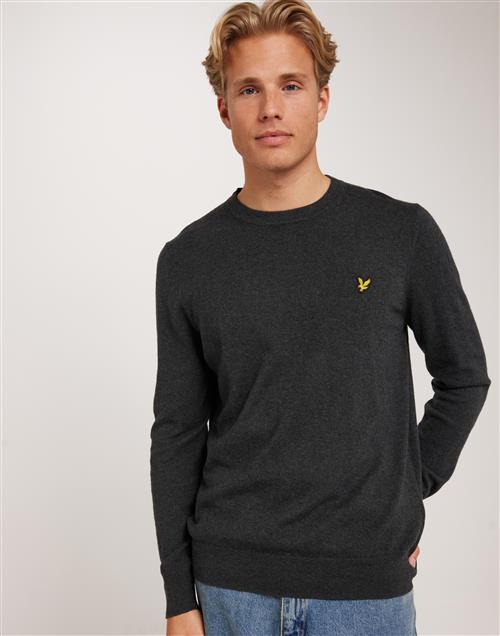 Lyle & Scott Cotton Merino Crew Neck Jumper Striktrøjer Grå