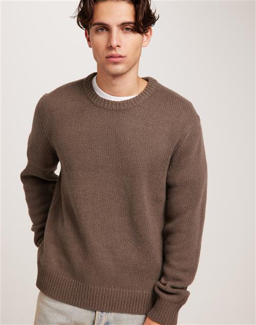 Selected Homme Slhcody Ls Knit Relaxed Crew Neck N Sweatshirts Brun