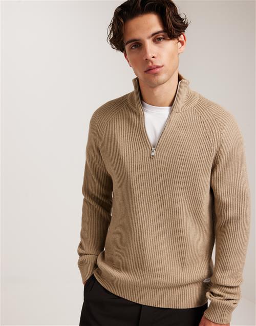 Jack & Jones Jjpannel Knit Half Zip AW24 Half zip Beige