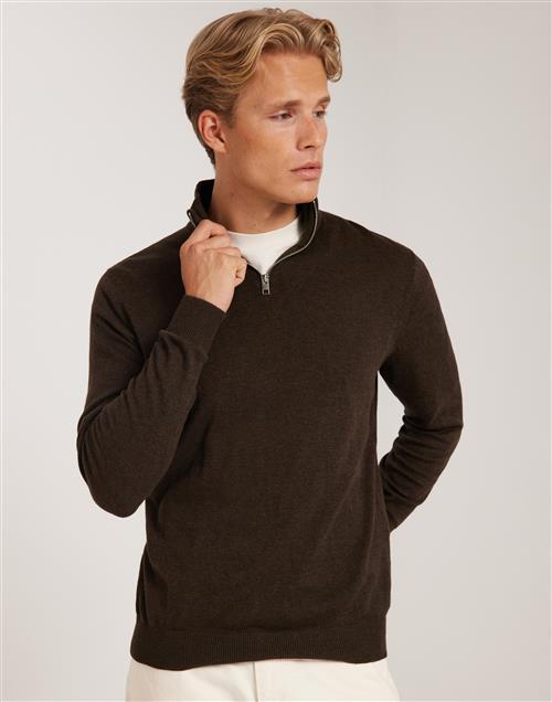 Jack & Jones Jjeemil Knit Half Zip Noos Half zip Brun