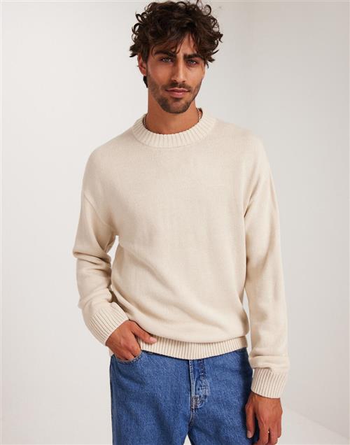 Jack & Jones Jjejack Knit Crew Neck Sn Sweatshirts Beige