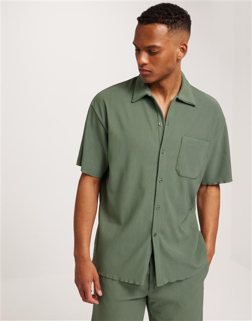 Jack & Jones Jormykonos Plisse Resort Ss Shirt Kortærmede skjorter Grøn