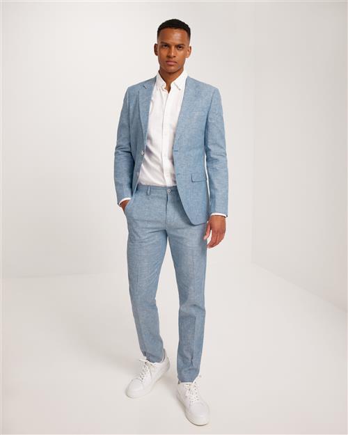 Jack & Jones Jprriviera Linen Blazer Slim Fit Sn Blazere Blå