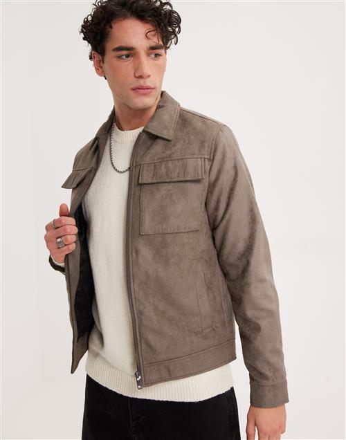 Jack & Jones Jjerocky Payton Pu Jacket Noos Forårsjakker Grå