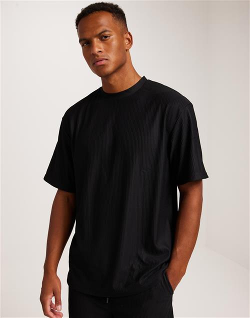 Only & Sons Onsfred Life Relaxed Plizze Ss Tee Oversized t-shirts Sort