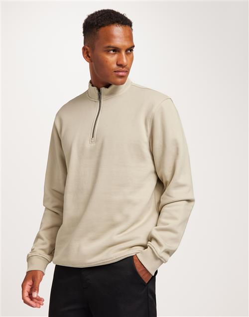 Only & Sons Onsconnor Life Reg 1/4 Zip Sweat Beige