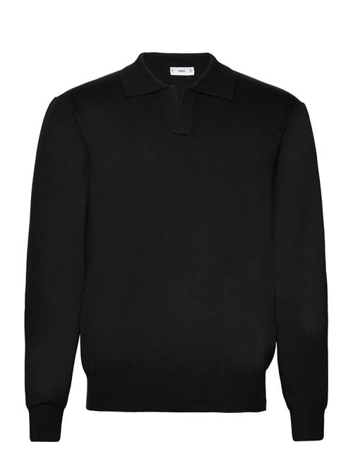 Mango Polo Collar Wool Sweater Mango Black