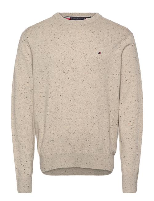 Se Tommy Hilfiger Pima Org Ctn Cashmere Crew Neck Tommy Hilfiger Beige ved Booztlet