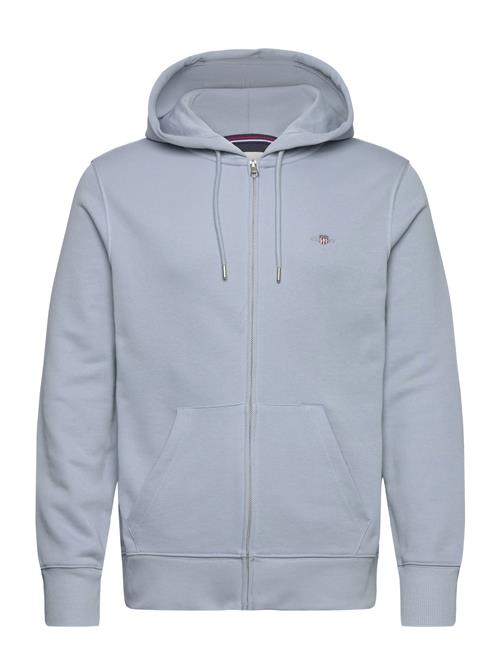 Se GANT Reg Shield Full Zip Hoodie GANT Blue ved Booztlet