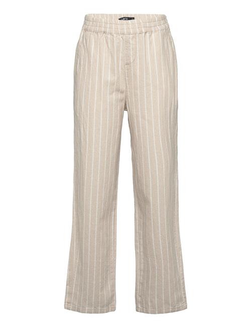 LMTD Nlnhill Stripe Reg Pant LMTD Beige