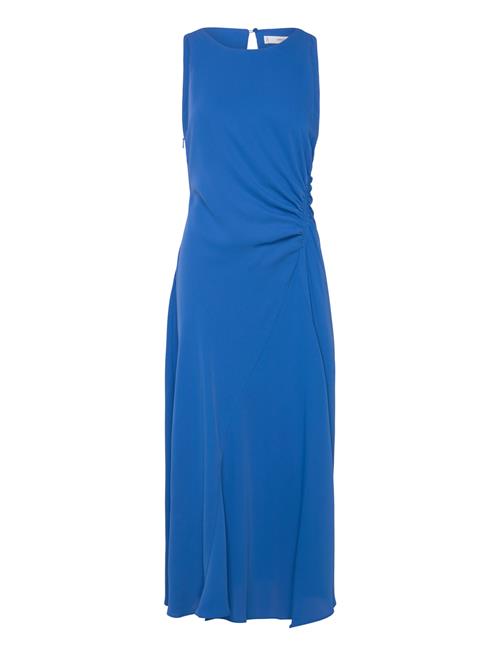 Mango Midi-Dress With Draped Detail Mango Blue