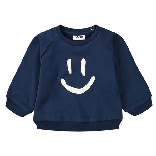 Se Molo GOTS Disc Sweatshirt Oceanic | Marine blå | 80 cm ved Babyshop