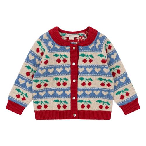 Konges Sløjd Belou Knit Cardigan - Cherry Stripe | Rød | 7-8 years