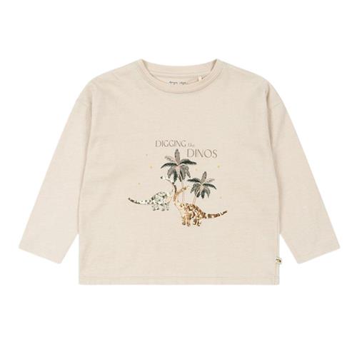 Se Konges Sløjd Lin Ls Tee Gots - French Oak | Beige | 2 years ved Babyshop