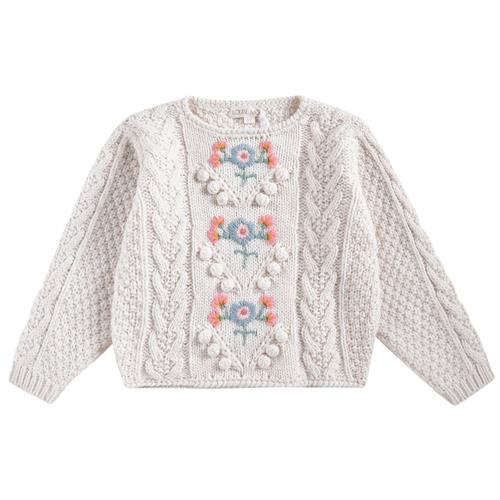 Louise Misha Vinia Strikket Baby Sweater Cremefarvet |  | 12 months