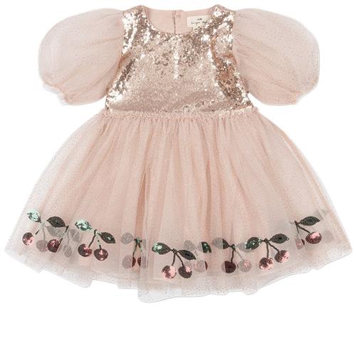 Se Konges Sløjd Mei Dress - Gold Blush | Lyserød | 7-8 years ved Babyshop