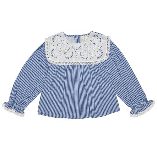 Se Louise Misha Henriette Bluse Til Baby Sonnet Vichy | Blå | 24 months ved Babyshop