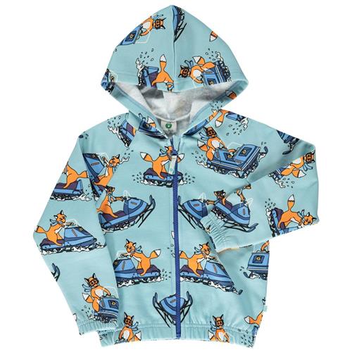 Småfolk Hoodie with snowmobile Stratosphere Stratosphere Hoodie Bomuld Stratosphere Blue | Blå | 1-2 years