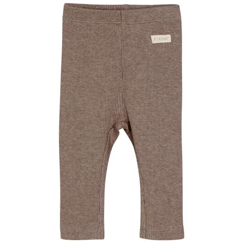 Fixoni Leggings Mélange Rib Deep Taupe | Brun | 74 cm