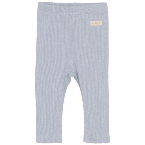 Se Fixoni Leggings Mélange Rib Zen Blue Zen Blue Rib Leggings | Blå | 50 cm ved Babyshop