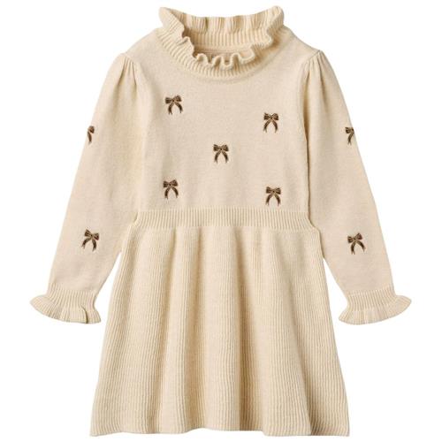 Fliink Benna Bow Dress Sandshell | Beige | 6 years