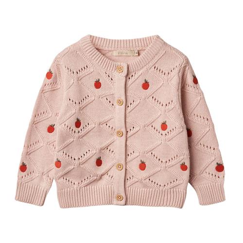 Fliink Mela Apple Cardigan Peach Whip | Lyserød | 5 years