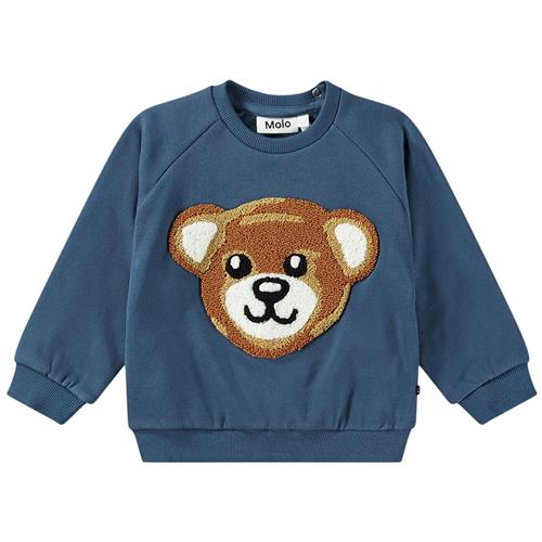 Molo Disc Sweatshirt Teddy Friend | Blå | 92 cm