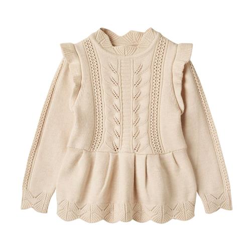 Fliink Alilly Peplum Pullover Sandshell | Beige | 2 years