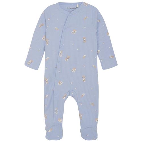 Fixoni Nightsuit w. Feet Rib Zen Blue Zen Nightsuit Babygrow i Zen Blue | Blå | 50 cm