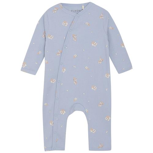 Se Fixoni Nightsuit Rib Zen Blue Natsuit Babygrow Zen Blue | Blå | 50 cm ved Babyshop