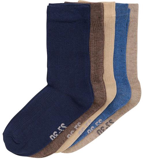 Se Minymo Strømper - 5 pak - Dark Navy ved KidsWorld