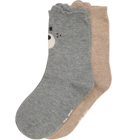 Minymo Strømper - Noos - 2-pak - Light Grey Melange