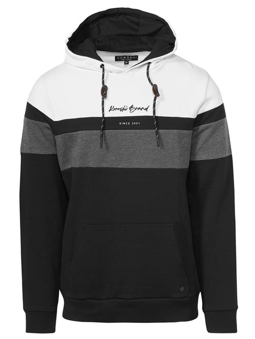 KOROSHI Sweatshirt  grå / sort / hvid