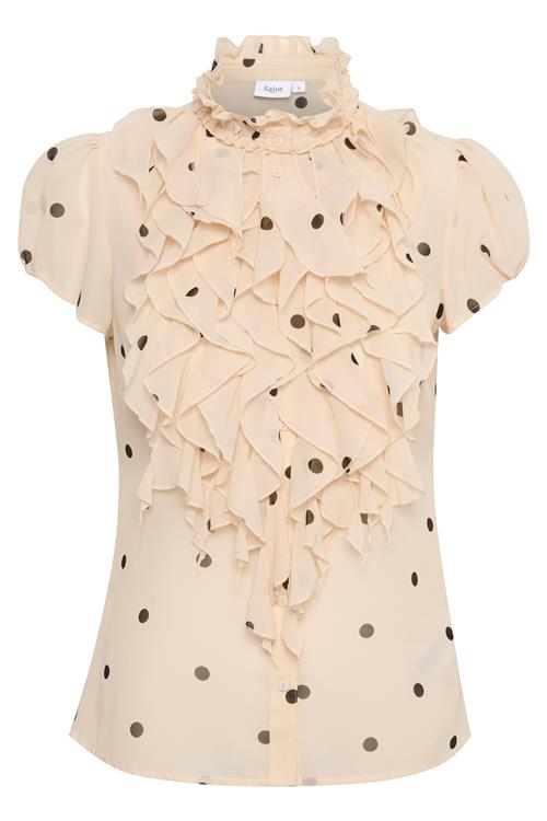 SAINT TROPEZ Bluse  creme / sort